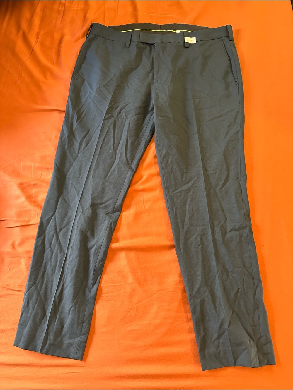Louis Raphael Navy Slim Fit Dress Pants